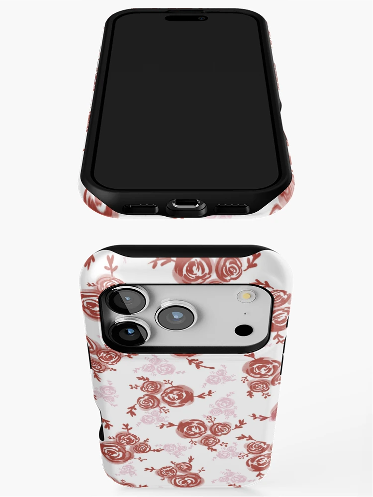 Thumbnail 3 of 4, iPhone Case, Red Roses pattern designed and sold by Anis Illustration.