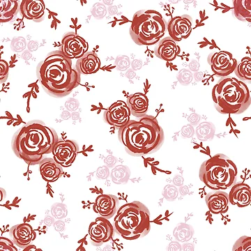 Artwork thumbnail, Red Roses pattern by Anis Illustration