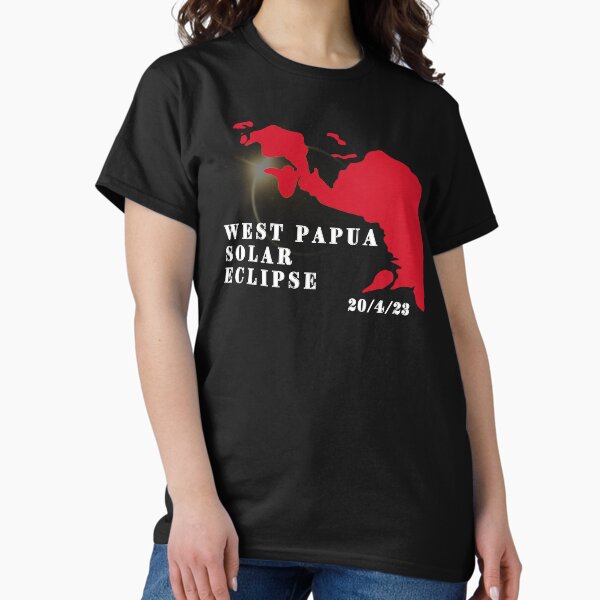 Item preview, Total Solar Eclipse in West Papua, 20/4/23, T-Shirt. designed and sold by Cosmos-as-Art.