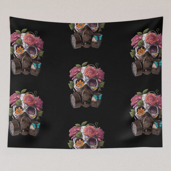 Item preview, Funny Sugar Candy Skull With Flowers designed and sold by allovervintage.