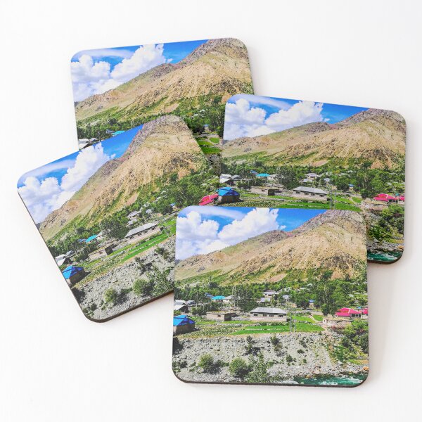 Item preview, Serene Mountain Huts Amidst Verdant Scenery designed and sold by TaloeSahar.