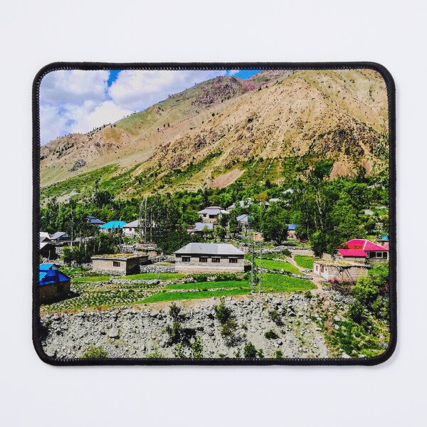 Item preview, Serene Mountain Huts Amidst Verdant Scenery designed and sold by TaloeSahar.