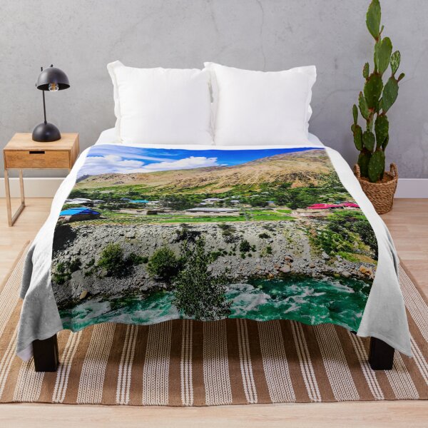 Item preview, Serene Mountain Huts Amidst Verdant Scenery designed and sold by TaloeSahar.