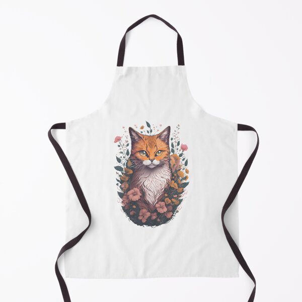 Item preview, Cat with flowers designed and sold by monkycl.