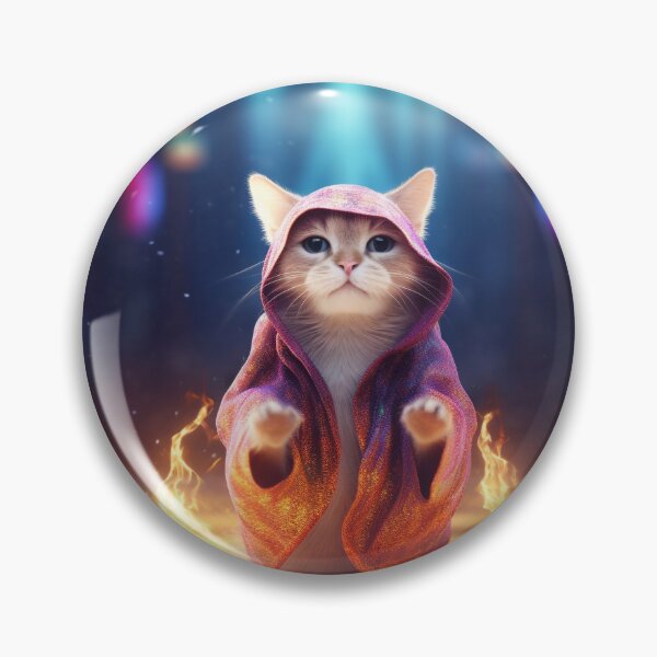 Item preview, Cute and Powerful Cat Mage designed and sold by WhimsyWear-Fun.