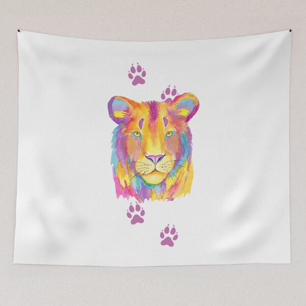 Item preview, Lion head and paws with watercolors designed and sold by Mike Notis.