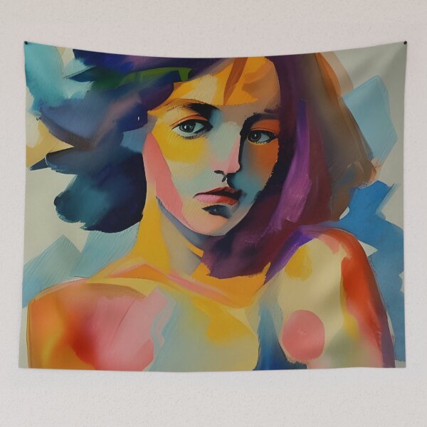 Aperçu de l'œuvre Watercolor woman portrait créée et vendue par brandway.