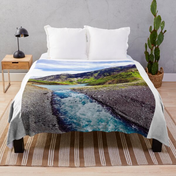 Item preview, Serene Turquoise River in Lush Mountains designed and sold by TaloeSahar.
