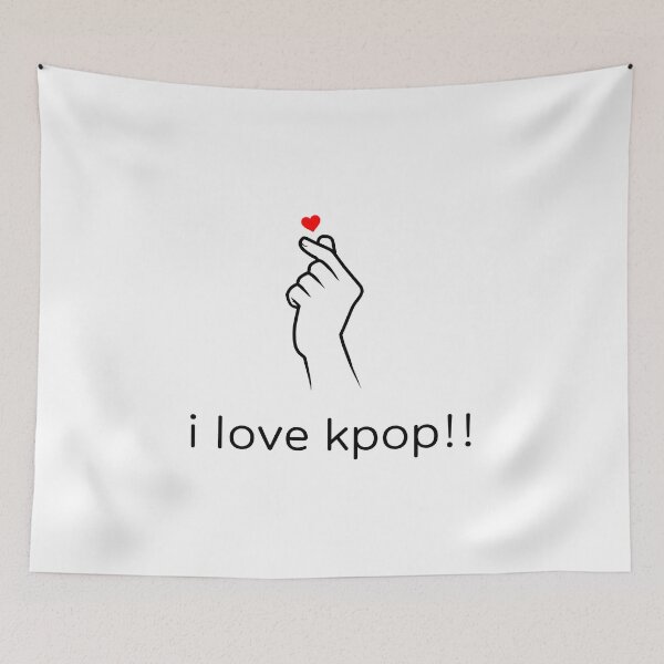 Item preview, I love K-pop! (In English) with hand-heart (High Quality) designed and sold by mezhan.