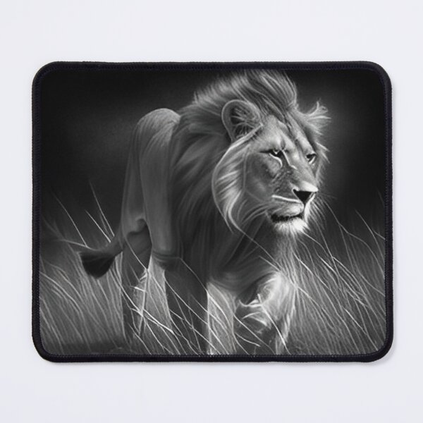 Item preview, Pencil drawn Lion High Quality Black and White Design designed and sold by Pencil-Art.