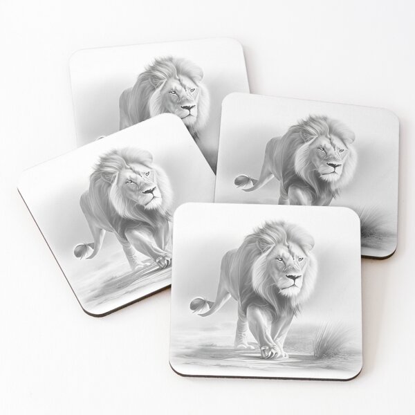 Item preview, Pencil drawn Lion High Quality Black and White Design designed and sold by Pencil-Art.