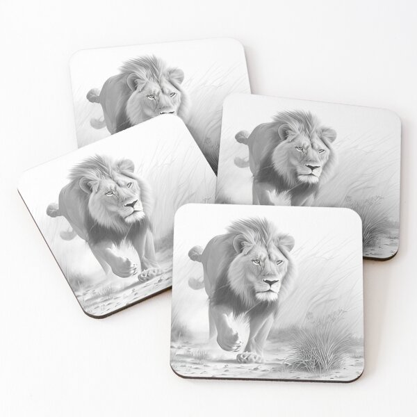 Item preview, Pencil drawn Lion High Quality Black and White Design designed and sold by Pencil-Art.