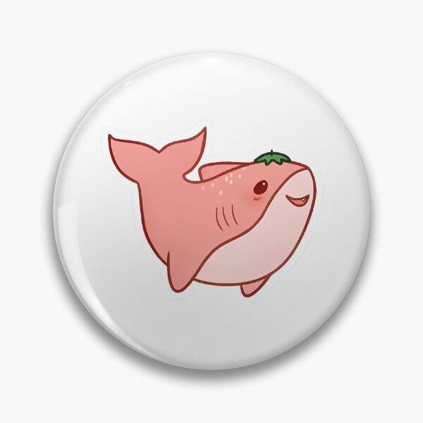 Item preview, Strawberry shark sticker designed and sold by Stickers N More.