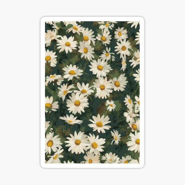 Daisy flower pattern Flower collection #16 Sticker