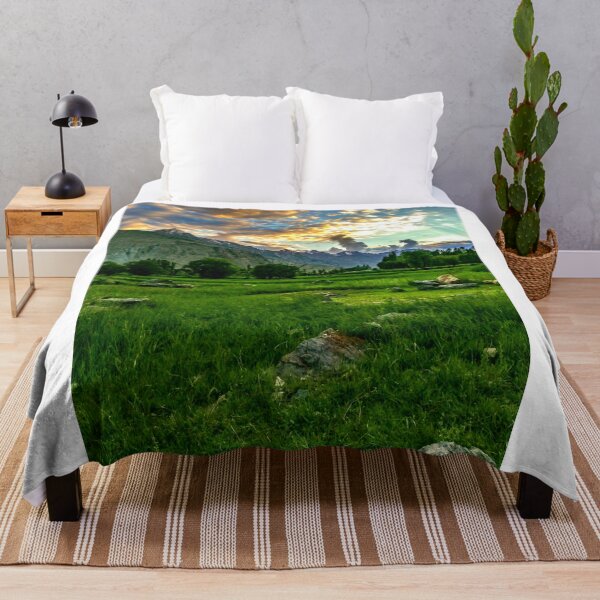Item preview, Tranquil Mountain Meadows with Lush Green Grass designed and sold by TaloeSahar.