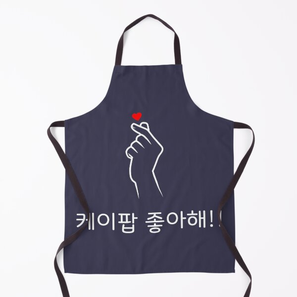 Item preview, I love K-pop! (In Korean) with hand-heart (High Quality) WHITE designed and sold by mezhan.