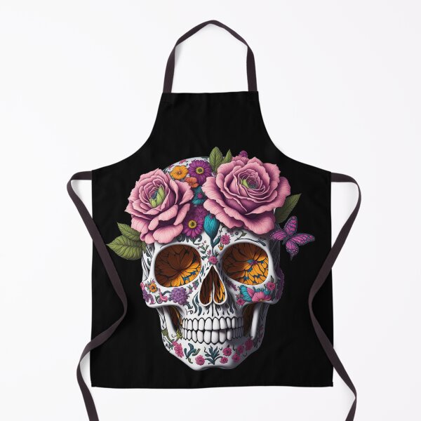 Item preview, Funny Sugar Candy Skull With Flowers designed and sold by allovervintage.