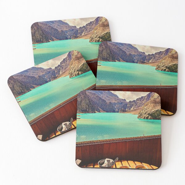 Item preview, Sipping Coffee by a Turquoise Lake designed and sold by TaloeSahar.