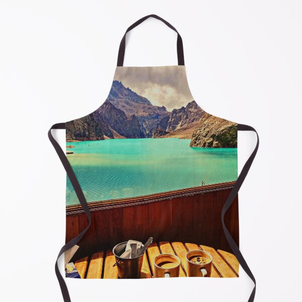 Item preview, Sipping Coffee by a Turquoise Lake designed and sold by TaloeSahar.