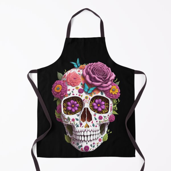 Item preview, Funny Sugar Candy Skull With Flowers designed and sold by allovervintage.