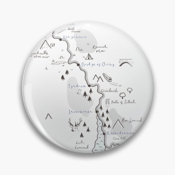 Item preview, West Highland Way Map designed and sold by MadsIllo.