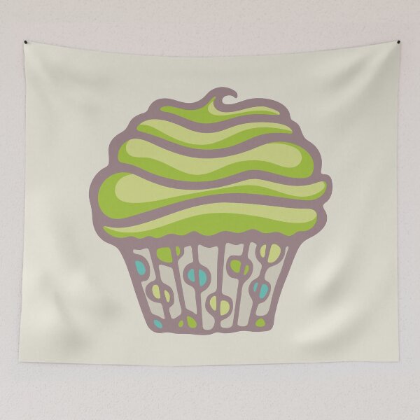 Item preview, POLKA DOT CUPCAKE DREAMS in LIME GREEN - UnBlink Studio by Jackie Tahara designed and sold by Jackie Tahara of UnBlink Studio.
