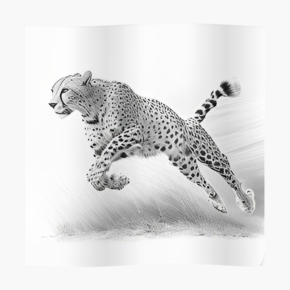 Male Cheetah  Pencil Drawing by Eska  Fur Affinity dot net