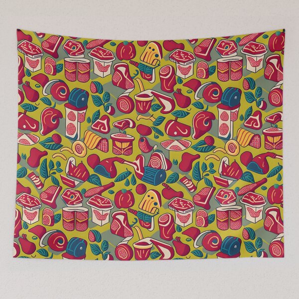 Item preview, Italian food, foods of the world, vector pattern designed and sold by MudbloodStore.