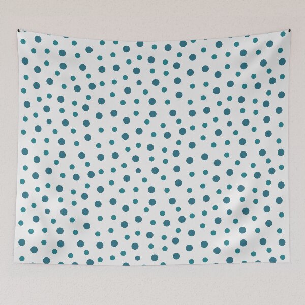 Artikelvorschau, Polka Dots White und Indigo Green Spotted Pattern entworfen und verkauft von SoccaTamam.