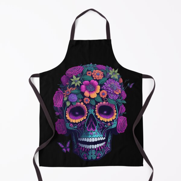Item preview, Funny Sugar Candy Skull With Flowers designed and sold by allovervintage.