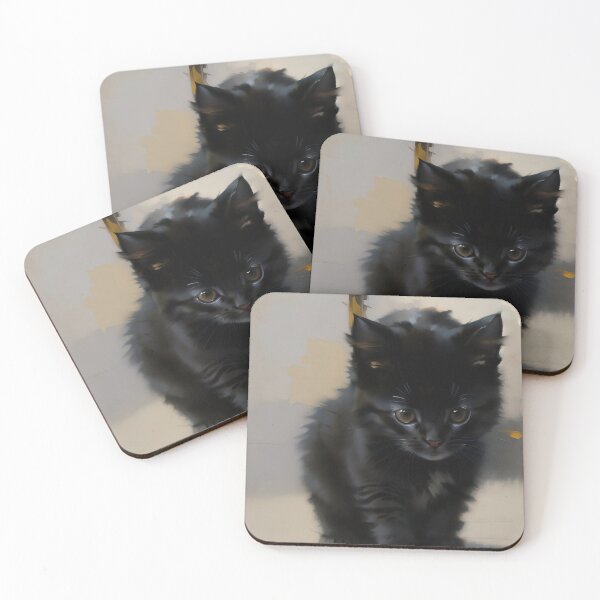 Item preview, Feline Elegance: A distinguished kitty oil painting designed and sold by KH-GardenEden.