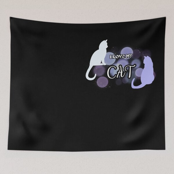 Item preview, I LOVE MY CAT (purple) designed and sold by KateJaxxon.