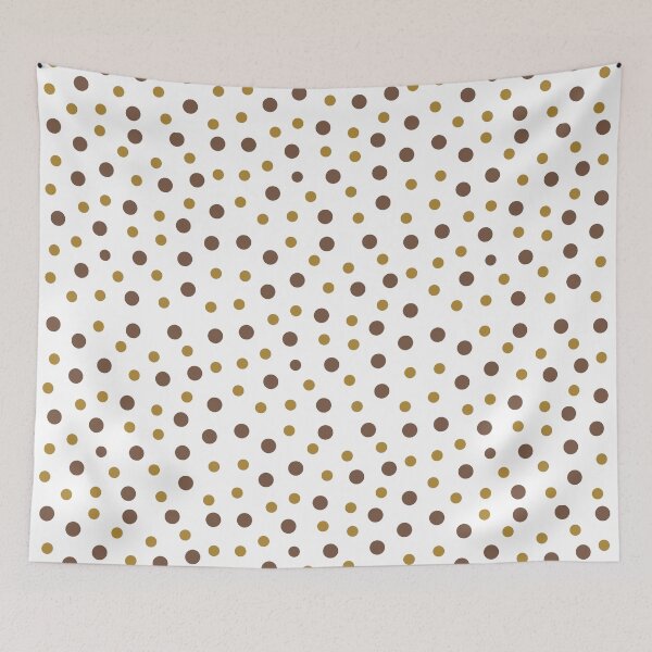 Artikelvorschau, Polka Dots Brown und Senf geflecktes Muster entworfen und verkauft von SoccaTamam.