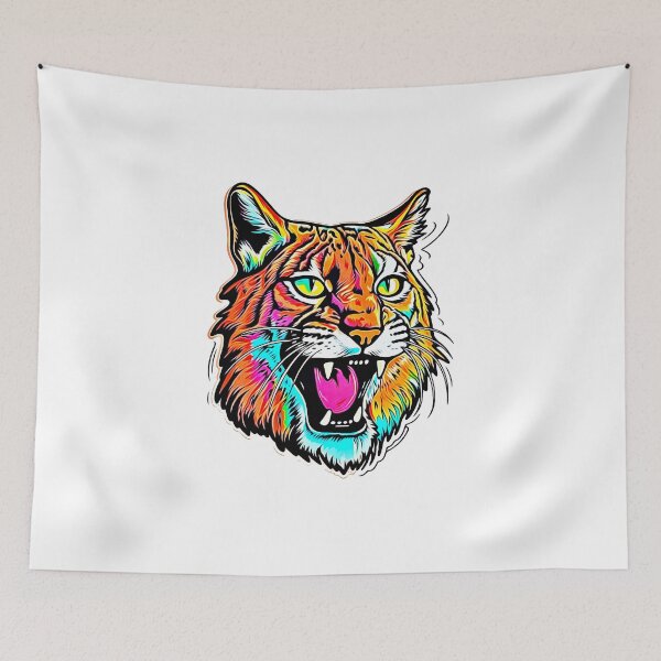 Item preview, Lynx head colored cat head designed and sold by umfhn.