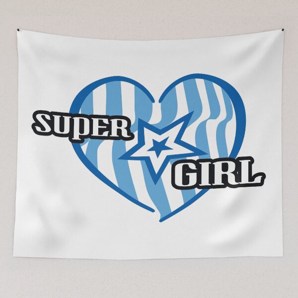 Item preview, Super girl blue heart with star designed and sold by drsaver.