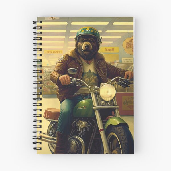 Item preview, Bear on Motorcycle in Supermarket designed and sold by SaMoJu.