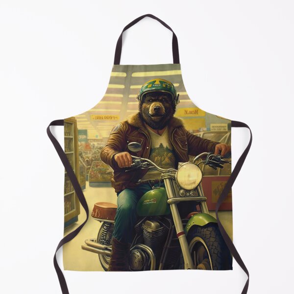 Artikelvorschau, Bär auf Motorrad im Supermarkt entworfen und verkauft von SaMoJu.