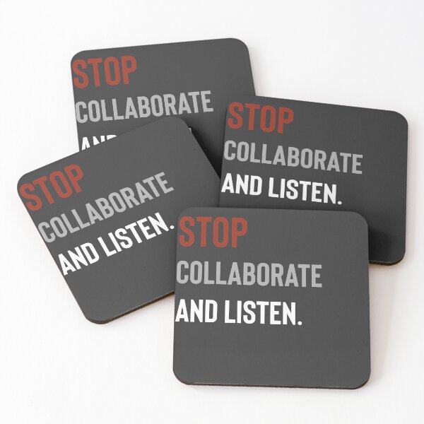 Item preview, Stop Collaborate and Listen  designed and sold by Raw Creative Prints.