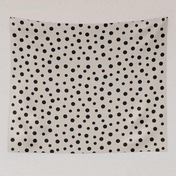 Artikelvorschau, Polka Dots Schwarz und Beige gepunktetes Muster entworfen und verkauft von SoccaTamam.