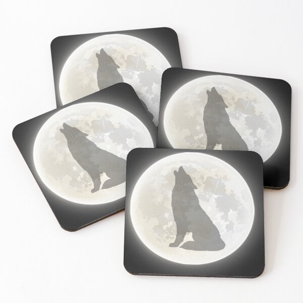 Item preview, Wolf Howling at Full Moon Silhouette  designed and sold by Robertworkshop.
