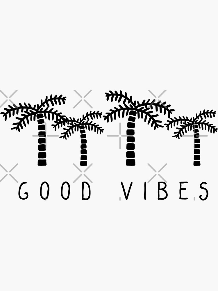"Good Vibes Palm Tree" Sticker for Sale by jamiemaher15 Redbubble