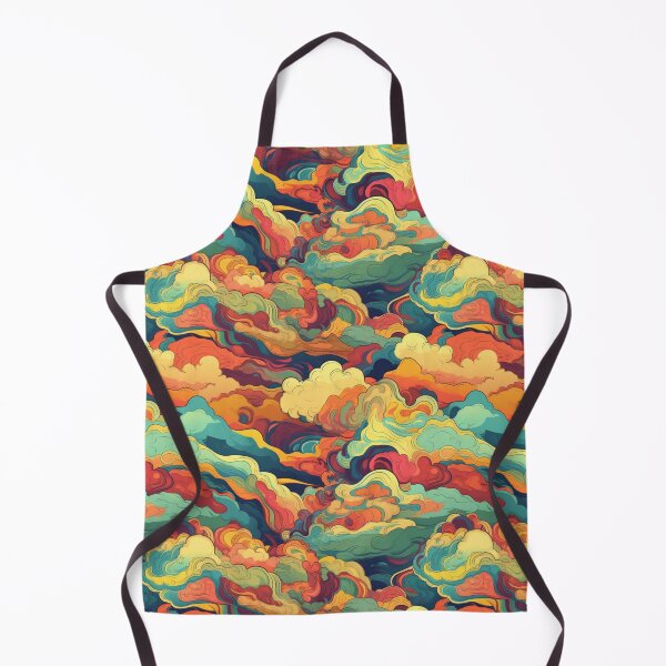 Item preview, Surrealistic colorful sky with clouds seamless pattern designed and sold by mliotard.