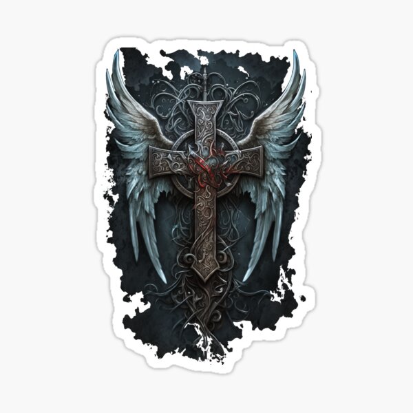 Item preview, Graffiti Cross with Angel Wings 3 designed and sold by Richard-Y.