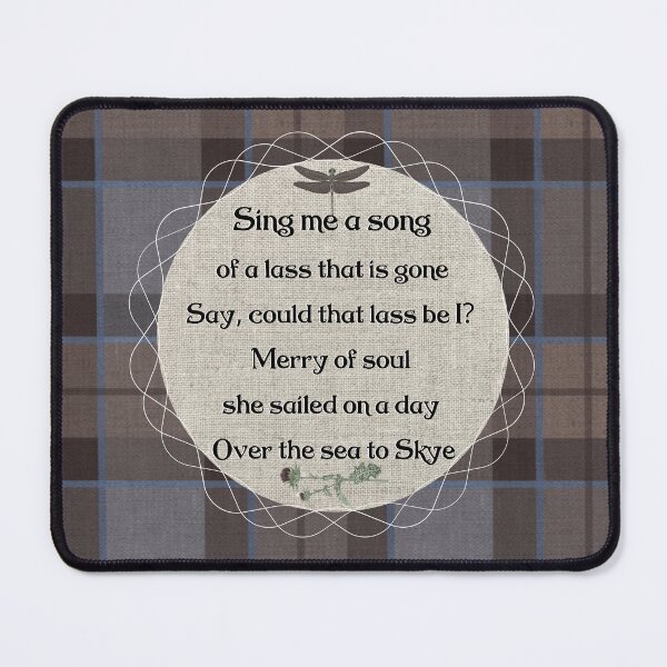 Item preview, Outlander - Fraser Tartan Kilt Dark - Sassenach Dragonfly and Flowers designed and sold by dealchica.