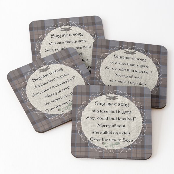Item preview, Outlander - Fraser Tartan Kilt Dark - Sassenach Dragonfly and Flowers designed and sold by dealchica.