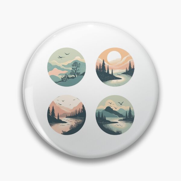 Item preview, Paisajes de color pastel - Mountain Lake View designed and sold by FuschDesigns.