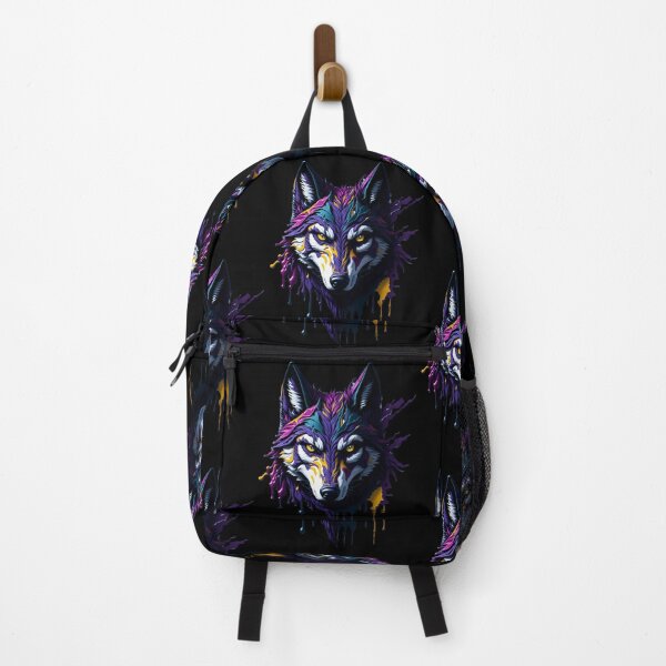 Item preview, Colorful Wolf Head Splash Art Design designed and sold by MediaPOX.