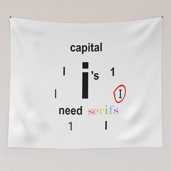 Item preview, Capital i's Need Serifs (Black) designed and sold by Graffeine Art.