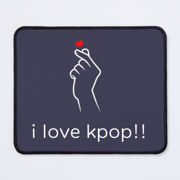 Item preview, I love K-pop! (In English) with hand-heart (High Quality) WHITE  designed and sold by mezhan.