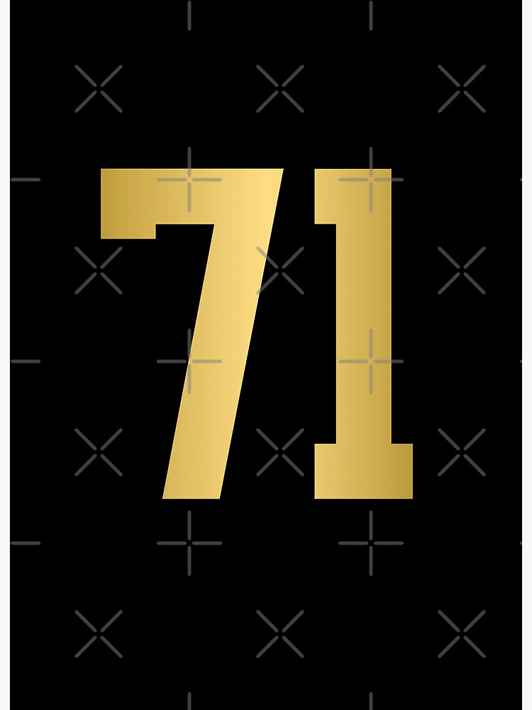 Golden Number 71 - Sports Numbers 